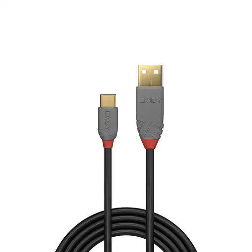 Lindy 36886 cable USB USB 2.0 1 m USB A USB C Negro, Gris