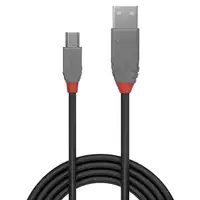 Lindy 36725 cable USB USB 2.0 5 m USB A Mini-USB B Negro