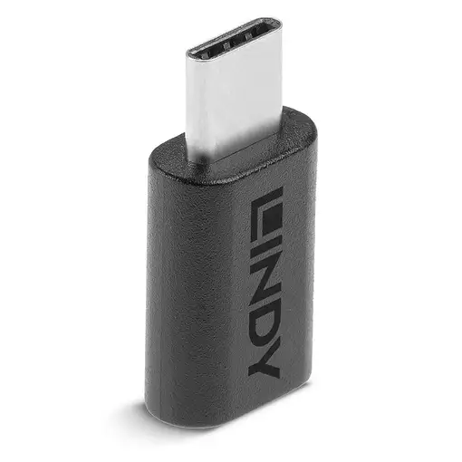 Lindy 41893 cambiador de género para cable USB 3.2 Type C Negro