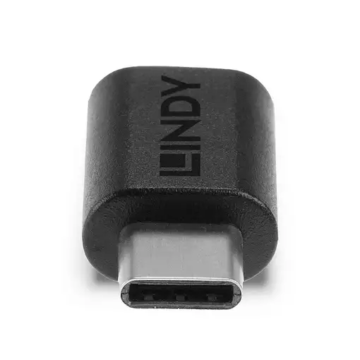Lindy 41893 cambiador de género para cable USB 3.2 Type C Negro