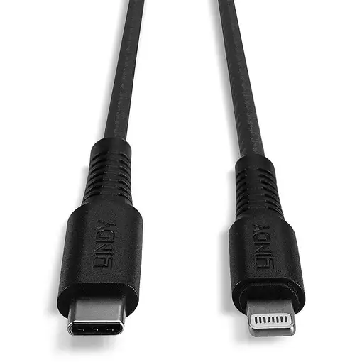 Lindy 31286 cable de conector Lightning 1 m Negro