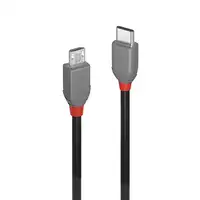 Lindy 36892 cable USB USB 2.0 2 m USB C Micro-USB B Negro, Gris