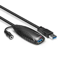 Lindy 43156 cable USB USB 3.2 Gen 1 (3.1 Gen 1) 10 m USB A Negro