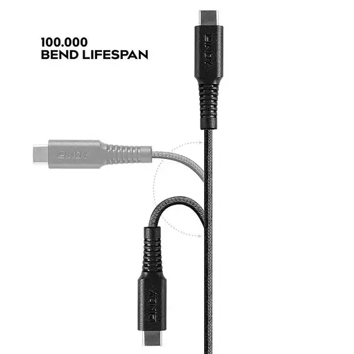 Lindy 31285 cable de conector Lightning 0,5 m Negro