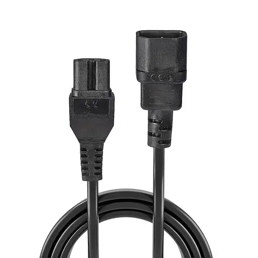 Lindy 30314 cable de transmisión Negro 2 m C14 acoplador C15 acoplador