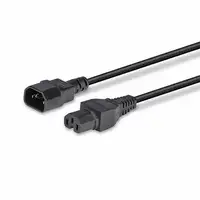 Lindy 30314 cable de transmisión Negro 2 m C14 acoplador C15 acoplador