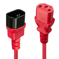 Lindy 30478 cable de transmisión Rojo 2 m C14 acoplador C13 acoplador