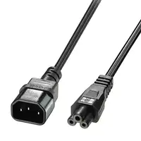 Lindy 30341 cable de transmisión Negro 2 m C14 acoplador C5 acoplador