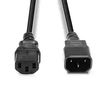 Lindy 30321 cable de transmisión Negro 1 m C14 acoplador C13 acoplador