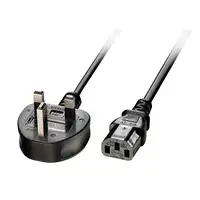 Lindy 30434 cable de transmisión Negro 3 m Enchufe tipo G C13 acoplador
