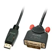 Lindy 41489 adaptador de cable de vídeo 0,5 m DisplayPort DVI-D Negro