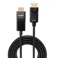 Lindy 40925 adaptador de cable de vídeo 1 m DisplayPort HDMI Negro