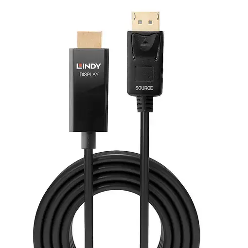 Lindy 40925 adaptador de cable de vídeo 1 m DisplayPort HDMI Negro
