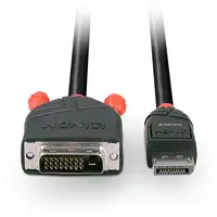 Lindy 41492 adaptador de cable de vídeo 3 m DVI-D DisplayPort Negro