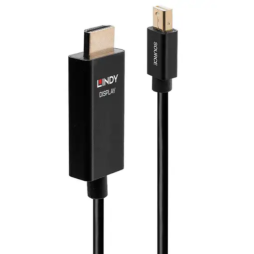 Lindy 40923 adaptador de cable de vídeo 3 m Mini DisplayPort HDMI tipo A (Estándar
