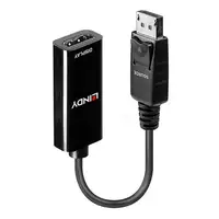 Lindy 41718 adaptador de cable de vídeo 0,15 m DisplayPort HDMI Negro