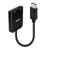 Lindy 38433 adaptador de cable de vídeo DisplayPort 2 x HDMI