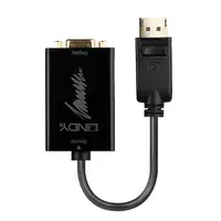 Lindy 41006 adaptador de cable de vídeo 0,15 m VGA (D-Sub) DisplayPort Negro