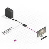 Lindy 41006 adaptador de cable de vídeo 0,15 m VGA (D-Sub) DisplayPort Negro