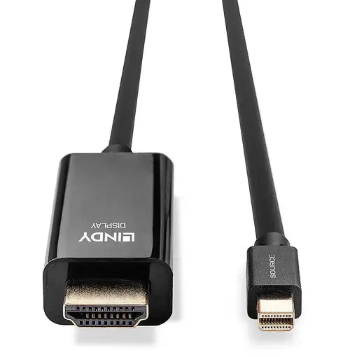 Lindy 36927 adaptador de cable de vídeo DisplayPort HDMI tipo A (Estándar) Negro