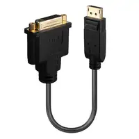 Lindy 41004 adaptador de cable de vídeo 0,15 m DisplayPort DVI-D Negro
