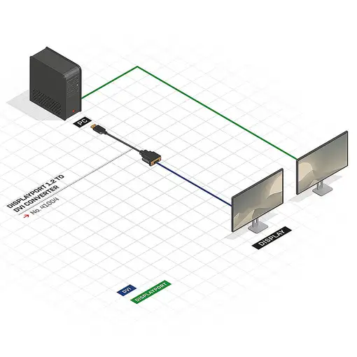 Lindy 41004 adaptador de cable de vídeo 0,15 m DisplayPort DVI-D Negro