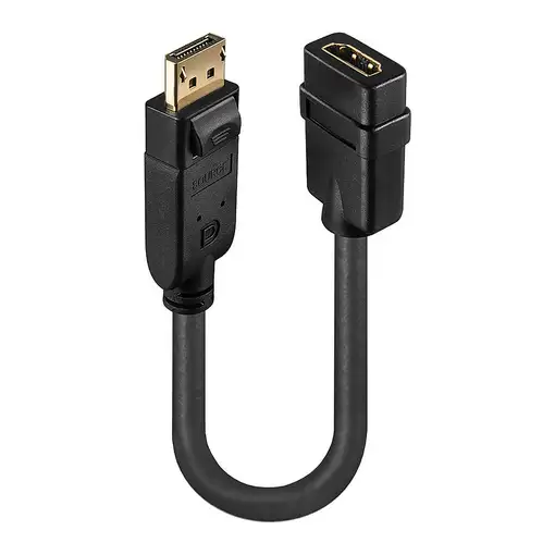 Lindy 41005 adaptador de cable de vídeo 0,15 m DisplayPort HDMI Negro