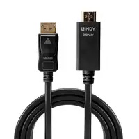 Lindy 36921 adaptador de cable de vídeo 1 m DisplayPort HDMI tipo A (Estándar) Neg