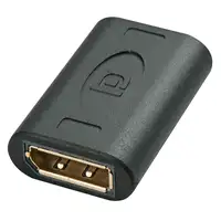 Lindy 41020 cambiador de género para cable DisplayPort Negro