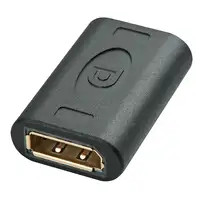 Lindy 41020 cambiador de género para cable DisplayPort Negro