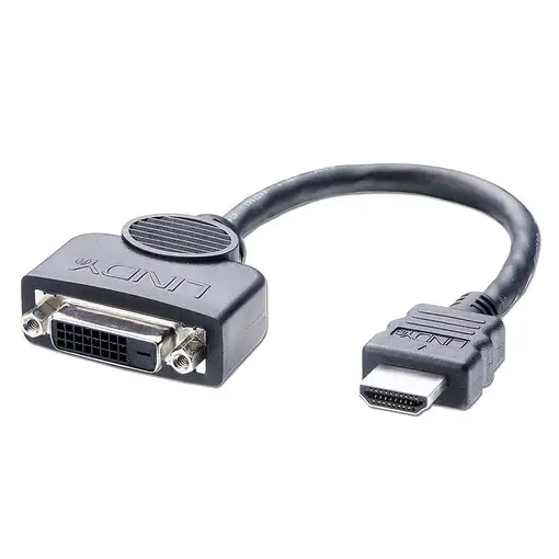 Lindy 41227 adaptador de cable de vídeo 0,2 m DVI-D HDMI Negro