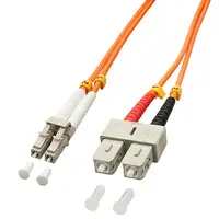 Lindy 1.0m OM2 LC - SC Duplex Cable de fibra óptica e InfiniBand 1 m Naranja