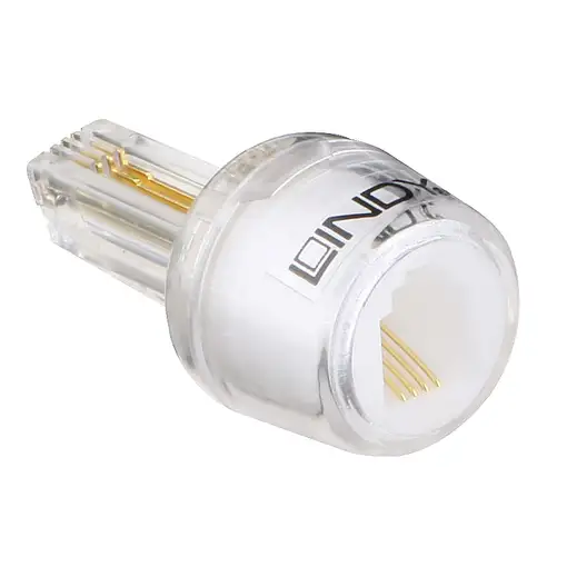 Lindy 75004 conector RJ-10 4P4C Transparente