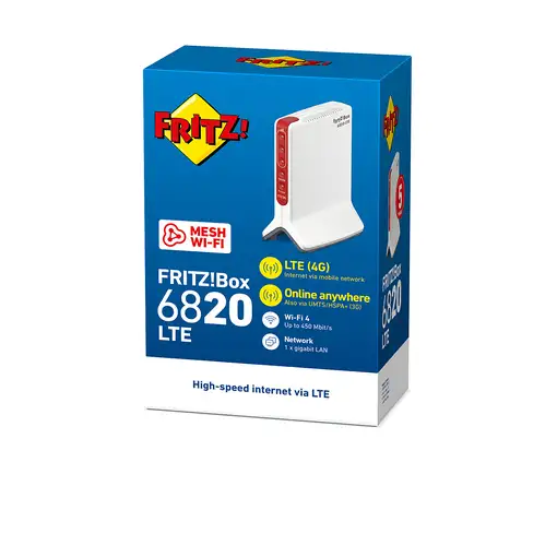 FRITZ!Box 6820 LTE (v3) INT router inalámbrico Gigabit Ethernet Banda única (2,4 G