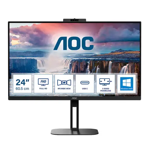 AOC V5 24V5CW/BK pantalla para PC 60,5 cm (23.8") 1920 x 1080 Pixeles Full HD LED