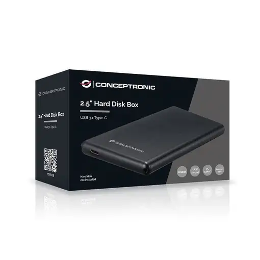 Conceptronic HDE02B caja para disco duro externo Caja de disco duro (HDD) Negro 2.