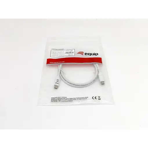 Equip 128361 Cable USB 3.2 Gen 1 C a C, M/M , 1,0m, PD 60W, 5Gbps, Blanco