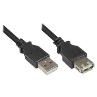 Alcasa USB 2.0 3m cable USB USB A Negro