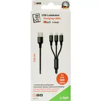 2GO 797155 cable de conector Lightning 1,5 m Negro