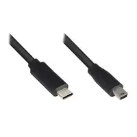 Alcasa 3310-CM003 cable USB USB 2.0 0,3 m USB C Mini-USB B Negro