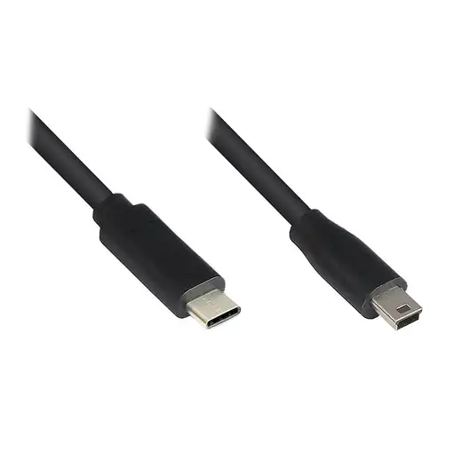 Alcasa 3310-CM003 cable USB USB 2.0 0,3 m USB C Mini-USB B Negro