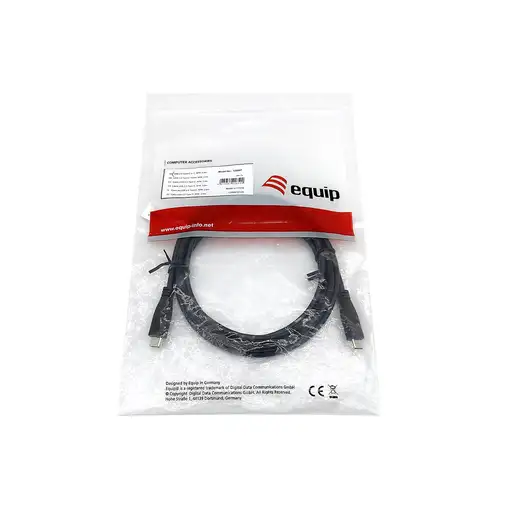 Equip Cable USB 2.0 C a C , M/M, 3,0m, PD 60W