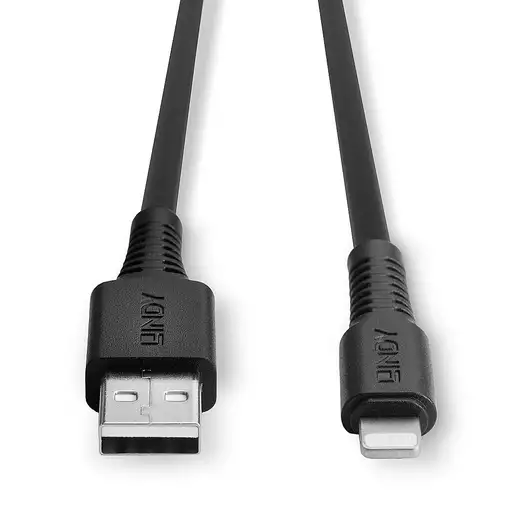 Lindy 31319 cable de conector Lightning 0,5 m Negro