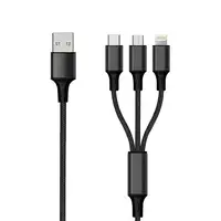 2GO 797153 cable USB 1,5 m USB B USB C/Micro-USB B/Lightning Negro