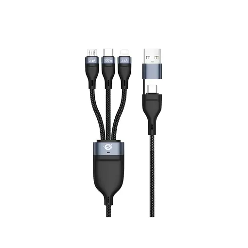 Conceptronic ETTA06B15 cable USB USB 2.0 1,5 m USB C USB C/Micro-USB B/Lightning N