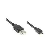 Alcasa 2510-MB01 cable USB USB 2.0 1 m USB A Micro-USB B Negro