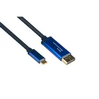 Alcasa 4812-CSF015B adaptador de cable de vídeo 1,5 m USB Tipo C DisplayPort Azul