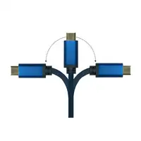 Alcasa 4812-CSF015B adaptador de cable de vídeo 1,5 m USB Tipo C DisplayPort Azul