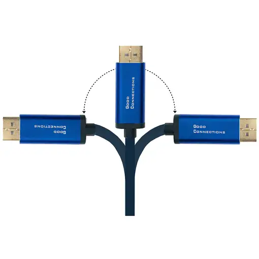 Alcasa 4812-CSF015B adaptador de cable de vídeo 1,5 m USB Tipo C DisplayPort Azul