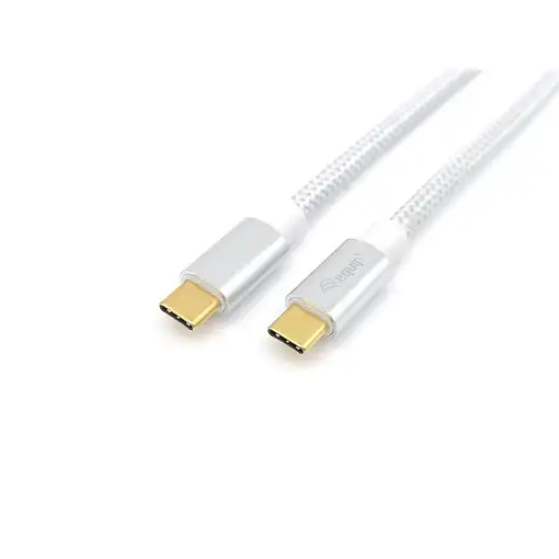 Equip 128356 Cable USB 3.2 Gen 2 C a C, M/M, 1,0m, PD 100W , 4K/60Hz, 10Gbps, Blan